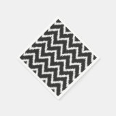 Ikat Chevrons - Schwarzweiß Serviette (Ecke)