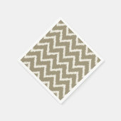Ikat Chevrons - Taupe tan und Beige Serviette (Ecke)