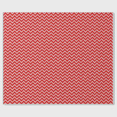 Ikat Chevrons - Tiefe rot und weiß Geschenkpapier (Flach)