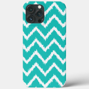 Ikat Chevrons - Türkis und Weiß Case-Mate iPhone Hülle