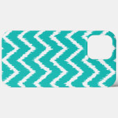 Ikat Chevrons - Türkis und Weiß Case-Mate iPhone Hülle (Rückseite (Horizontal))
