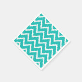 Ikat Chevrons - Türkis und Weiß Serviette (Ecke)