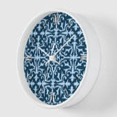 Ikat-Damasmuster - Dunkle Indizierung und hellblau Uhr (Winkel)