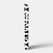 Ikat-Damast-Muster - Schwarz und Weiß Case-Mate iPhone Hülle (Rückseite / Links)