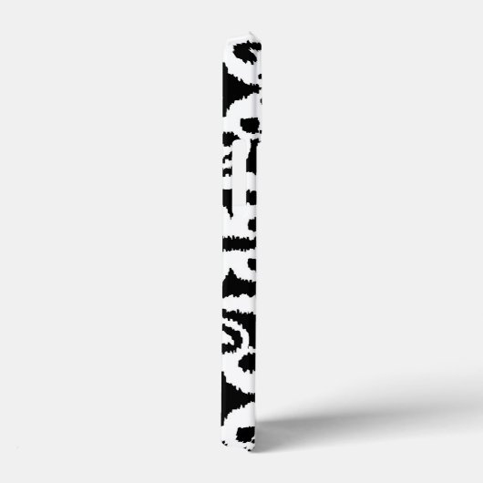 Ikat-Damast-Muster - Schwarz und Weiß Case-Mate iPhone Hülle (Rückseite / Rechts)