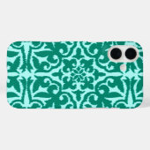 Ikat-Damast-Muster - Türkis und Aqua Case-Mate iPhone Hülle (Rückseite (Horizontal))