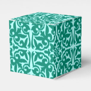 Ikat-Damast-Muster - Türkis und Aqua Geschenkschachtel