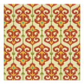 Ikat-Damastmuster Poster (Vorderseite)