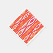 Ikat Design Paper Napkins Orange und Pink Serviette (Ecke)