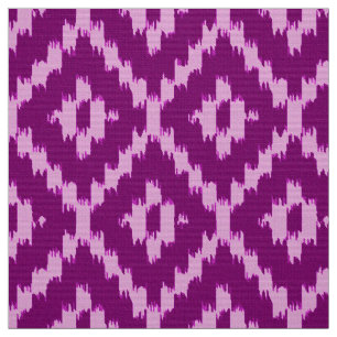 Ikat Diamant-Muster - Amethyst Lila und Orchidee Stoff