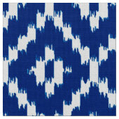 Ikat Diamant-Muster - Kobaltblau und -WEISS Stoff (Nahaufnahme)