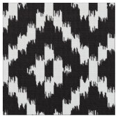 Ikat Diamant-Muster - Schwarzweiss Stoff (Nahaufnahme)