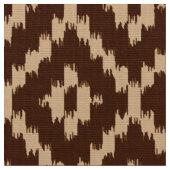 Ikat Diamond Pattern - Schokoladenbraun und Beige Stoff (Nahaufnahme)