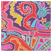 Ikat-Doodrot Stoff (Nahaufnahme)
