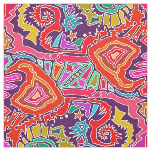 Ikat-Doodrot Stoff (Muster)