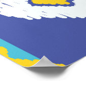 Ikat, ein nahtloses ethnisches Muster. Poster (Ecke)