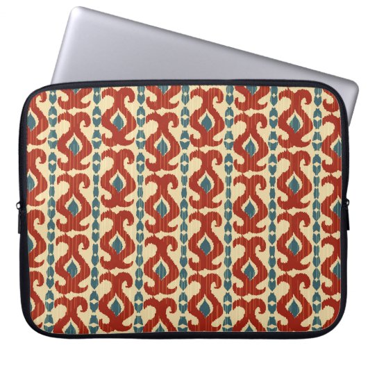 Ikat Elegance: Nahtloses Muster. Laptopschutzhülle (Vorderseite)