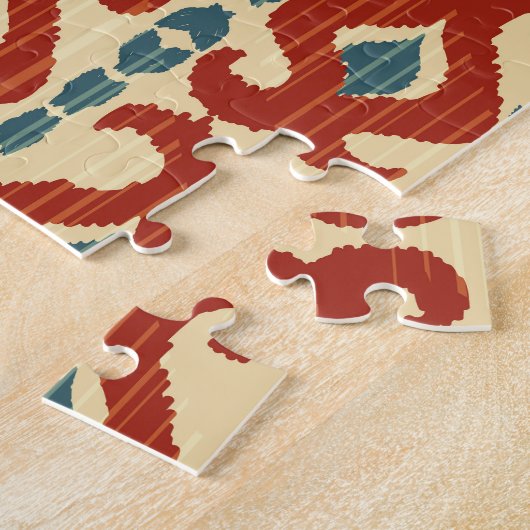 Ikat Elegance: Nahtloses Muster. Puzzle (Seite)