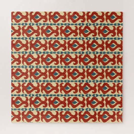 Ikat Elegance: Nahtloses Muster. Puzzle (Horizontal)