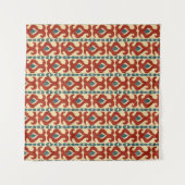Ikat Elegance: Nahtloses Muster. Wandteppich (Vorderseite (Horizontal))