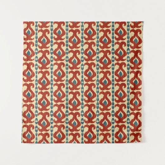 Ikat Elegance: Nahtloses Muster. Wandteppich (Vorderseite)
