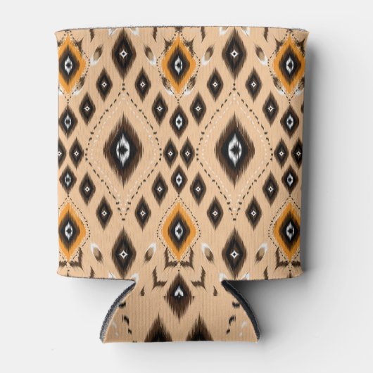 Ikat Ethnic Geometric Folklore Muster Dosenkühler (Vorderseite)