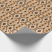 Ikat Ethnic Geometric Folklore Muster Geschenkpapier (Ecke)