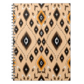 Ikat Ethnic Geometric Folklore Muster Notizblock (Vorderseite)