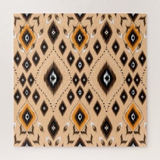 Ikat Ethnic Geometric Folklore Muster Puzzle (Vertikal)