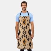 Ikat Ethnic Geometric Folklore Muster Schürze (Getragen)