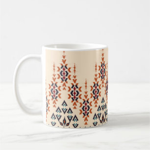 Ikat ethnisch abstrakte schöne Kunst. Ikat nahtlos Kaffeetasse