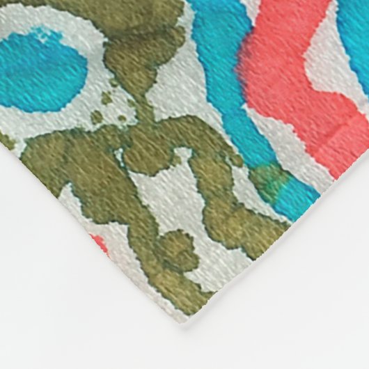 Ikat Ethnisches Abstraktes Muster. Shaman Pattern. Fleecedecke (Ecke)