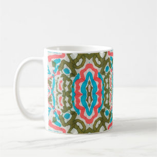 Ikat Ethnisches Abstraktes Muster. Shaman Pattern. Kaffeetasse