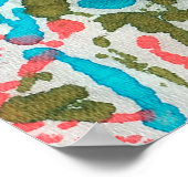 Ikat Ethnisches Abstraktes Muster. Shaman Pattern. Poster (Ecke)