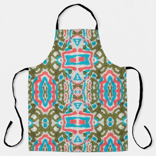 Ikat Ethnisches Abstraktes Muster. Shaman Pattern. Schürze (Vorderseite)