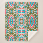 Ikat Ethnisches Abstraktes Muster. Shaman Pattern. Sherpadecke (Vorderseite)