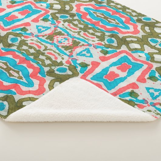 Ikat Ethnisches Abstraktes Muster. Shaman Pattern. Sherpadecke (3/4)