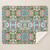 Ikat Ethnisches Abstraktes Muster. Shaman Pattern. Sherpadecke (Vorderseite (Horizontal))