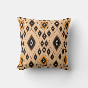 Ikat-ethnisches geometrisches Folklore-Muster Kissen