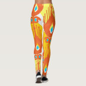 Ikat Fabric Muster: Ethnisch Vintages Design. Leggings (Rückseite)