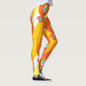 Ikat Fabric Muster: Ethnisch Vintages Design. Leggings (Rechts)