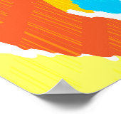 Ikat Fabric Muster: Ethnisch Vintages Design. Poster (Ecke)
