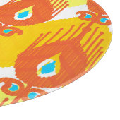 Ikat Fabric Muster: Ethnisch Vintages Design. Schneidebrett (Ecke)