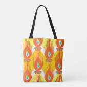 Ikat Fabric Muster: Ethnisch Vintages Design. Tasche (Rückseite)