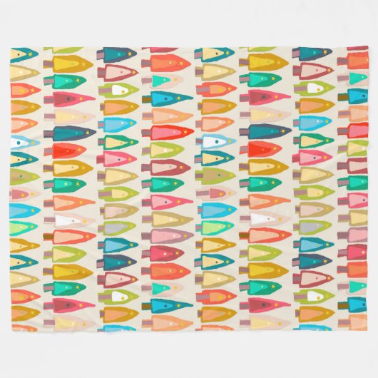 Ikat Fleecedecke (Vorderseite (Horizontal))