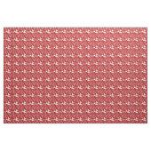 Ikat Floral Damask - Dunkelrot und Weiß Stoff (Yard (91,4 cm))