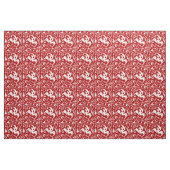 Ikat Floral Damask - Dunkelrot und Weiß Stoff (Fat Quarter (45,7 x 55,9 cm))