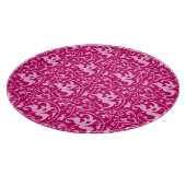 Ikat Floral Damask - Fuchsia und Pink Schneidebrett (Ecke)
