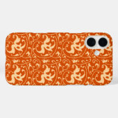 Ikat Floral Damask - Mandarin Orange Case-Mate iPhone Hülle (Rückseite (Horizontal))