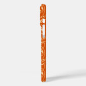 Ikat Floral Damask - Mandarin Orange Case-Mate iPhone Hülle (Rückseite / Links)
